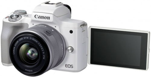 Фотоаппарат Canon EOS M50 Mark II белый 24.1Mpix 3" 4K WiFi EF-M15-45 IS STM LP-E12 (с объективом) фото 7