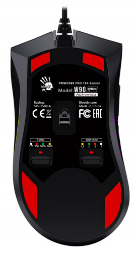 Мышь A4Tech Bloody W90 Pro черный оптическая (16000dpi) USB (10but) фото 2