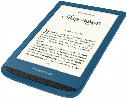 Электронная книга PocketBook 632 Aqua 6" E-Ink Carta 1448x1072 Touch Screen 1Ghz 512Mb/16Gb/подсветка дисплея лазурно-голубой фото 3