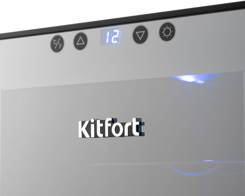 Винный шкаф Kitfort КТ-2408 1-нокамерн. черный мат. фото 3