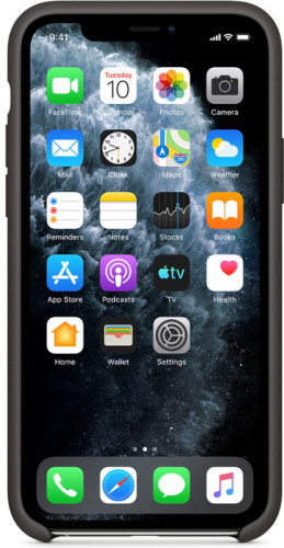 Чехол (клип-кейс) Apple для Apple iPhone 11 Pro Silicone Case черный (MWYN2ZM/A) фото 2