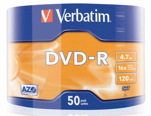 Диск DVD-R Verbatim 4.7Gb 16x bulk (50шт) (43788) фото 3