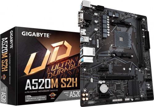 Материнская плата Gigabyte A520M S2H Soc-AM4 AMD A520 2xDDR4 mATX AC`97 8ch(7.1) GbLAN RAID+VGA+DVI+HDMI фото 12