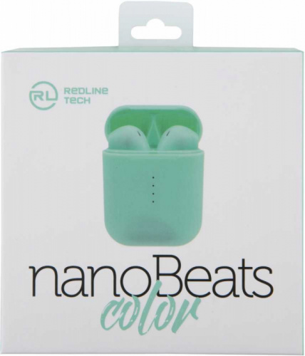Гарнитура вкладыши Redline nanoBeats Color BHS-14 мятный беспроводные bluetooth в ушной раковине (УТ000018080) фото 2