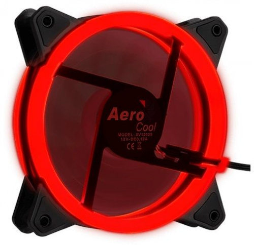 Вентилятор Aerocool Rev Red 120x120mm 3-pin 15dB 153gr LED Ret фото 9