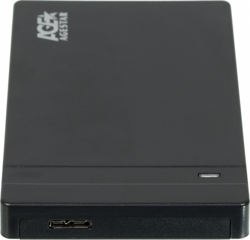Внешний корпус для HDD/SSD AgeStar 3UB2P3 SATA III USB3.0 пластик черный 2.5" фото 3