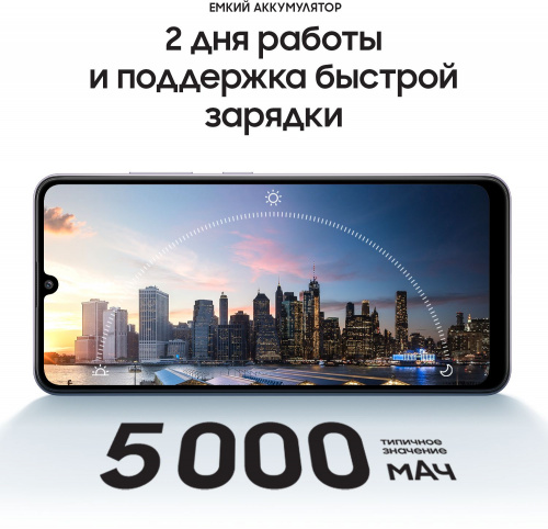 Смартфон Samsung SM-A325F Galaxy A32 128Gb 6Gb фиолетовый моноблок 3G 4G 2Sim 6.4" 1080x2400 Android 11 64Mpix 802.11 a/b/g/n/ac NFC GPS GSM900/1800 GSM1900 TouchSc microSD max1024Gb фото 6