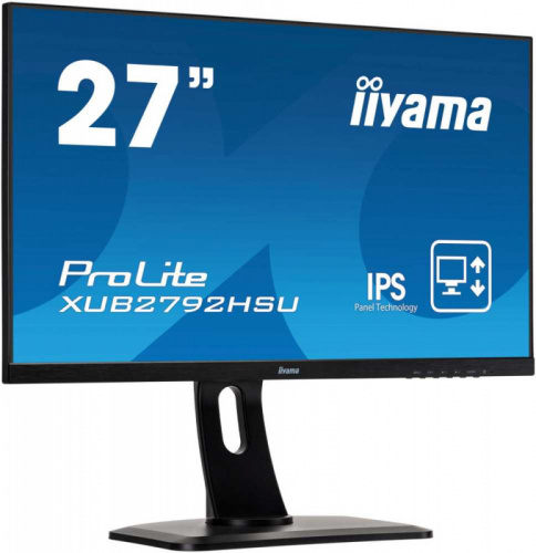 Монитор Iiyama 27" ProLite XUB2792HSU-B1 черный IPS LED 4ms 16:9 HDMI M/M матовая HAS Pivot 1000:1 250cd 178гр/178гр 1920x1080 D-Sub DisplayPort FHD USB 6.8кг фото 5