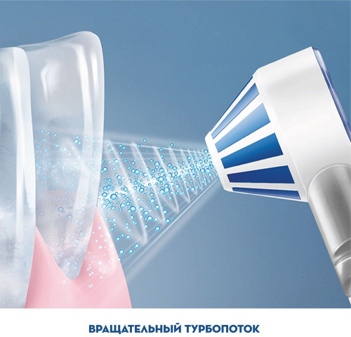 Набор электрических зубных щеток Oral-B Pro 3 + Aquacare 4 Oxyjet голубой/белый фото 7