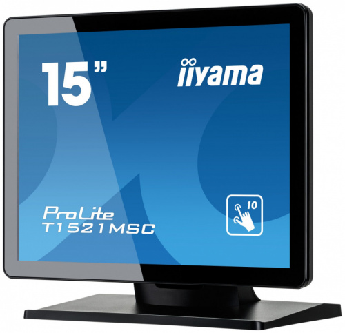 Монитор Iiyama 15" T1521MSC-B1 черный TN LED 8ms 4:3 M/M матовая 800:1 370cd 170гр/160гр 1024x768 D-Sub HD READY USB Touch 3.5кг фото 2