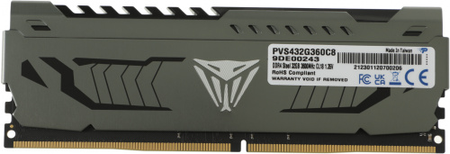 Память DDR4 32GB 3600MHz Patriot PVS432G360C8 Viper Steel RTL Gaming PC4-28800 CL18 DIMM 288-pin 1.35В с радиатором Ret фото 4
