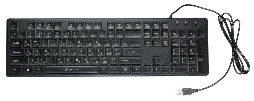 Клавиатура Оклик 510ML черный USB slim Multimedia LED фото 5