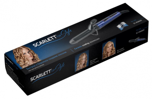 Щипцы Scarlett SC-HS60603 35Вт макс.темп.:200С покрытие:керамическое синий/черный фото 2