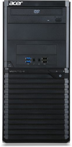 ПК Acer Veriton M2640G MT P G4560 (3.5)/4Gb/500Gb 7.2k/HDG610/DVDRW/Free DOS/GbitEth/500W/клавиатура/мышь/черный