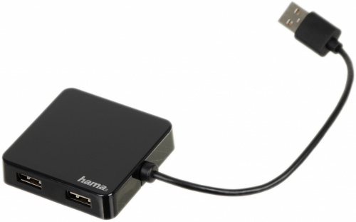Разветвитель USB 2.0 Hama H-200121 4порт. черный (00200121) фото 3