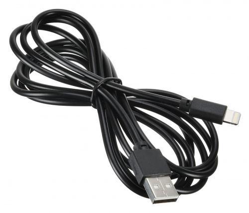 Кабель Digma LIGHT-2M-BLK USB (m)-Lightning (m) 2м черный фото 2