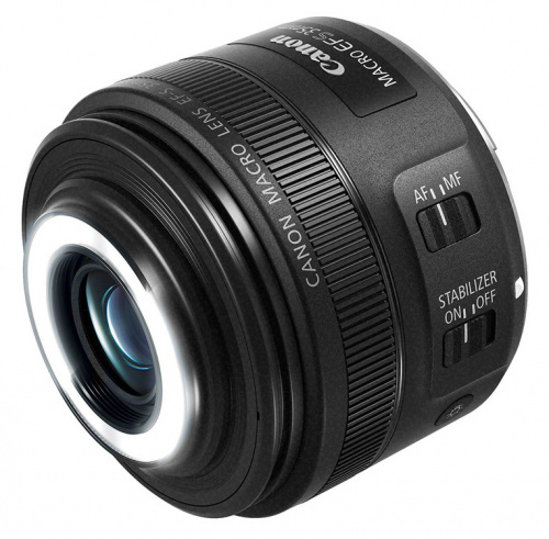 Объектив Canon EF-S IS STM (2220C005) 35мм f/2.8 Macro черный фото 5