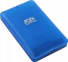 Внешний корпус для HDD/SSD AgeStar 3UBCP3 SATA USB3.0 пластик синий 2.5"
