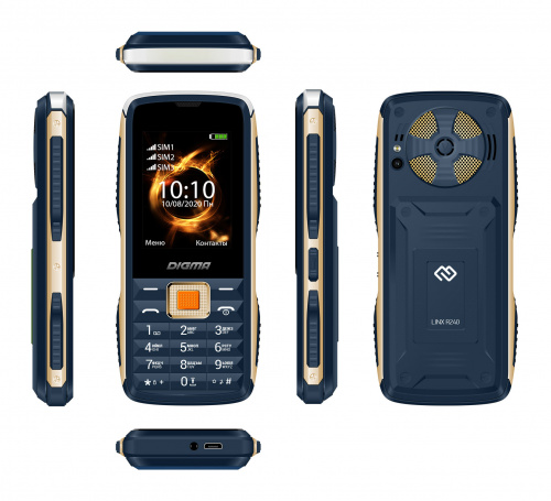 Мобильный телефон Digma R240 Linx 32Mb синий моноблок 3Sim 2.44" 240x320 0.08Mpix GSM900/1800 MP3 FM фото 4