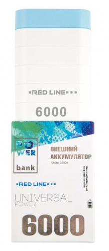 Мобильный аккумулятор Redline S7000 6000mAh 1A белый (УТ000010002) фото 2