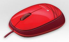 Мышь Logitech M105 красный оптическая (1000dpi) USB (2but)