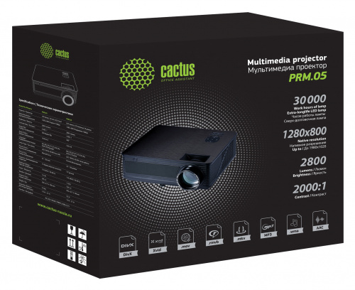 Проектор Cactus CS-PRM.05WT.WXGA-W LCD 2800Lm (1280x800) 2000:1 ресурс лампы:30000часов 2xUSB typeA 2xHDMI 4.2кг фото 9