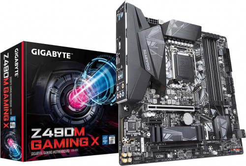 Материнская плата Gigabyte Z490M GAMING X Soc-1200 Intel Z490 4xDDR4 mATX AC`97 8ch(7.1) GbLAN RAID+HDMI+DP фото 5