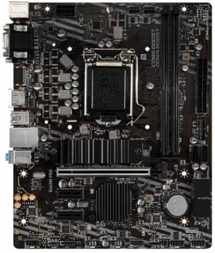 Материнская плата MSI B460M PRO Soc-1200 Intel B460 2xDDR4 mATX AC`97 8ch(7.1) GbLAN+VGA+DVI+HDMI