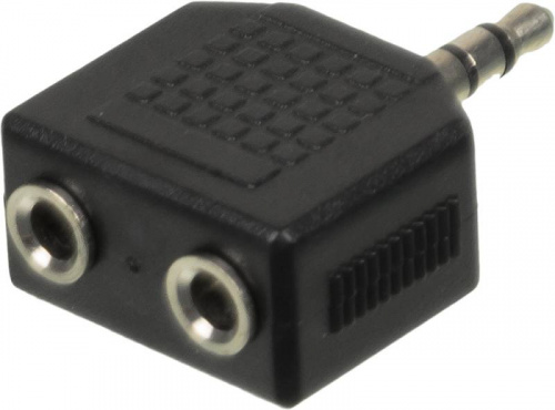 Адаптер аудио Ningbo Headphone Splitter 2xJack 3.5 (f)/Jack 3.5 (m) черный (JAAA095-B) фото 3