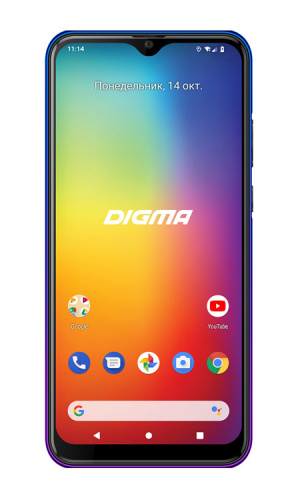 Смартфон Digma CITI 653 64Gb 4Gb синий моноблок 3G 4G 2Sim 6.53" 720x1560 Android 9.0 16Mpix 802.11 b/g/n NFC GPS GSM900/1800 GSM1900 TouchSc MP3 FM microSD max128Gb