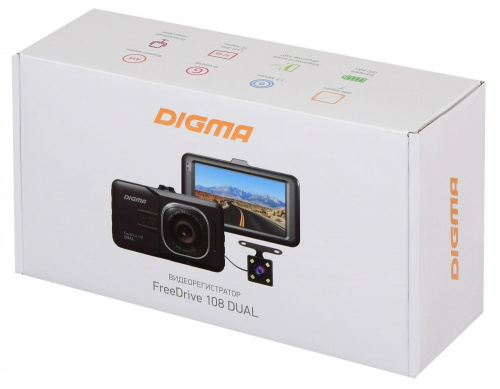 Видеорегистратор Digma FreeDrive 108 DUAL черный 1.3Mpix 1080x1920 1080p 140гр. GP2248 фото 6