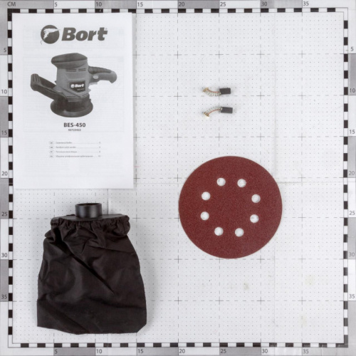 Эксцентриковая шлифовальная машина Bort BES-450 450Вт фото 9