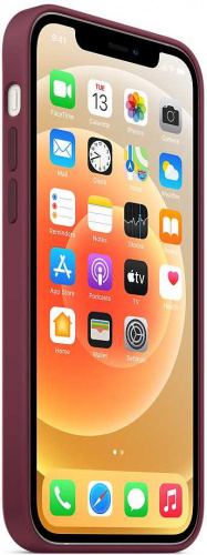 Чехол (клип-кейс) Apple для Apple iPhone 12/12 Pro Silicone Case with MagSafe сливовый (MHL23ZE/A) фото 4