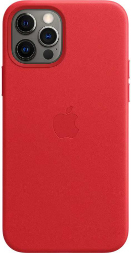 Чехол (клип-кейс) Apple для Apple iPhone 12/12 Pro Leather Case with MagSafe красный (MHKD3ZE/A) фото 3