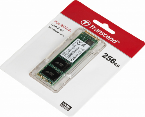 Накопитель SSD Transcend PCIe 3.0 x4 256GB TS256GMTE220S 220S M.2 2280 1.2 DWPD фото 3