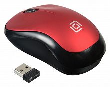 Мышь Oklick 655MW черный/красный оптическая (1000dpi) беспроводная USB (3but)