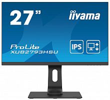 Монитор Iiyama 27" ProLite XUB2793HSU-B4 черный IPS LED 4ms 16:9 HDMI M/M матовая HAS Pivot 1000:1 250cd 178гр/178гр 1920x1080 D-Sub DisplayPort FHD USB 4.2кг
