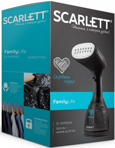 Отпариватель ручной Scarlett SC-GS135S05 Family Life 1500Вт черный фото 2