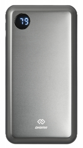 Мобильный аккумулятор Digma Power Delivery DG-10000-SML-BL QC 3.0 PD(18W) Li-Pol 10000mAh 3A темно-серый 2xUSB материал алюминий фото 7