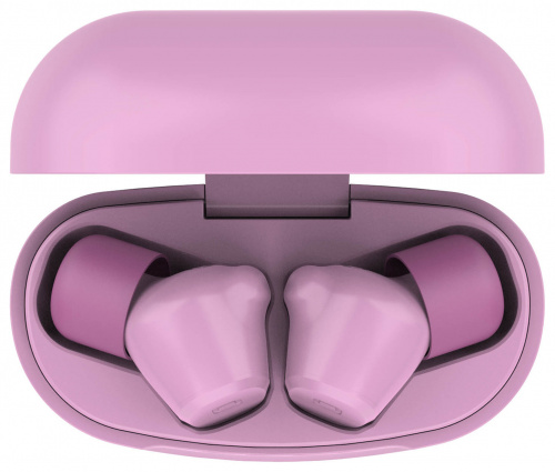 Гарнитура вкладыши Hiper HTW-KTX6 розовый беспроводные bluetooth в ушной раковине (TWS WELLE PINK) фото 5