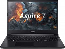 Ноутбук Acer Aspire 7 A715-75G-77DE Core i7 9750H/8Gb/SSD512Gb/NVIDIA GeForce GTX 1650 4Gb/15.6"/IPS/FHD (1920x1080)/Eshell/black/WiFi/BT/Cam