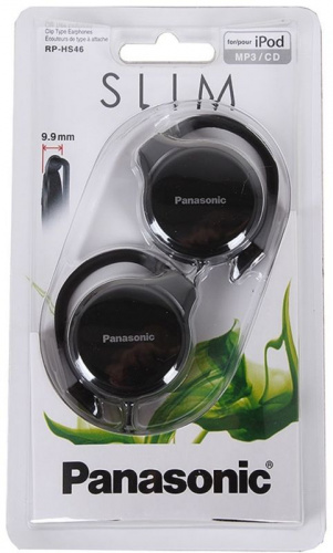 Наушники накладные Panasonic RP-HS46E 1.1м черный проводные крепление за ухом (RP-HS46E-K) фото 2