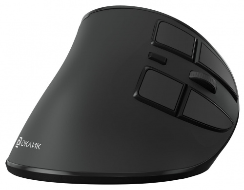 Мышь Оклик 990MW черный оптическая (2400dpi) silent беспроводная BT/Radio USB для ноутбука (9but) фото 3