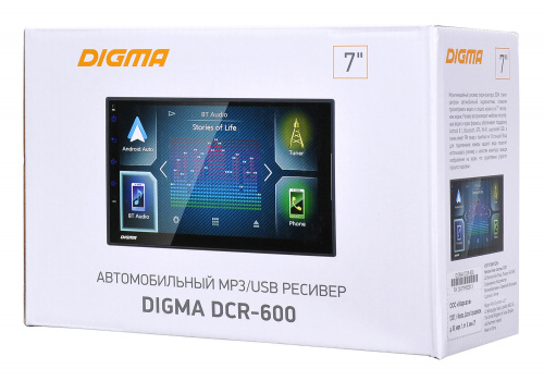 Автомагнитола Digma DCR-600 2DIN 4x50Вт USB 2.0 Android 7" WiFi фото 6