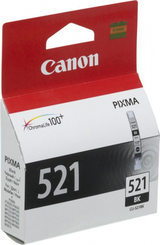 Картридж струйный Canon CLI-521BK 2933B004 черный для Canon iP3600/4600/MP540/620/630/980 фото 2
