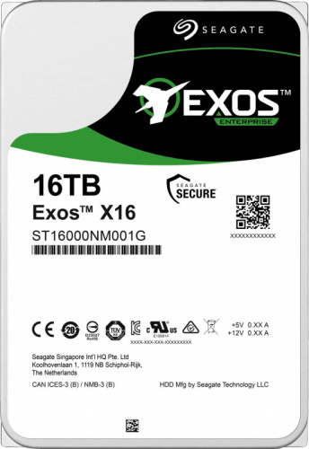 Жесткий диск Seagate Original SATA-III 16Tb ST16000NM001G Server Exos X16 512E (7200rpm) 256Mb 3.5"