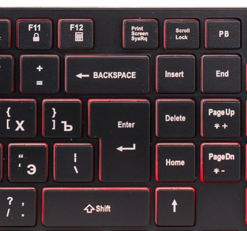 Клавиатура Oklick 560ML черный USB slim Multimedia LED фото 21