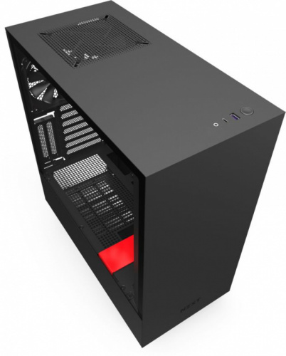 Корпус NZXT H510 CA-H510i-BR черный/красный без БП ATX 2x120mm 1xUSB3.0 1xUSB3.1 audio bott PSU фото 4