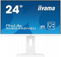 Монитор Iiyama 23.8" ProLite XUB2492HSU-W1 белый IPS LED 5ms 16:9 HDMI M/M матовая HAS Piv 1000:1 250cd 178гр/178гр 1920x1080 VGA DP FHD USB 5.4кг