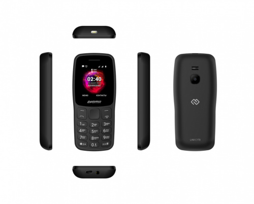 Мобильный телефон Digma C170 Linx 32Mb черный моноблок 2Sim 1.77" 128x160 0.08Mpix GSM900/1800 MP3 FM microSD max16Gb фото 4